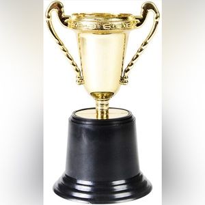 NIB Gold Award Trophy Cups - Pack of 23- 5 Inch Plastic Gold Trophies for Party